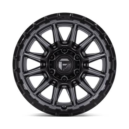 Fuel 1PC FC866 PISTON 22x10 6x135 -18 Matte Gunmetal Gloss Black Lip