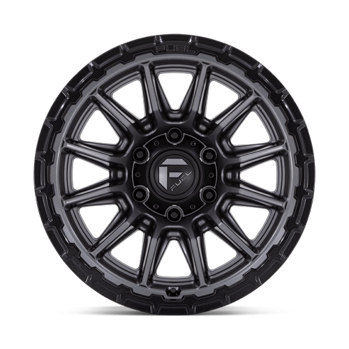Fuel 1PC FC866 PISTON 20x9 6x135 +1 Matte Gunmetal Gloss Black Lip