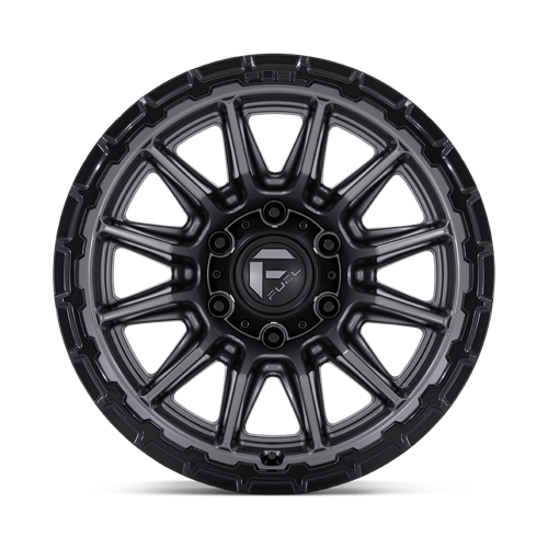 Fuel 1PC FC866 PISTON 17x9 6x135 +1 Matte Gunmetal Gloss Black Lip