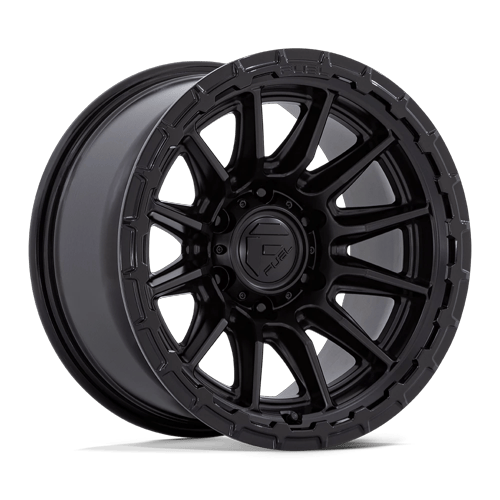 Fuel 1PC FC866 PISTON 22x10 5x127 -18 Blackout W/ Gloss Black Lip
