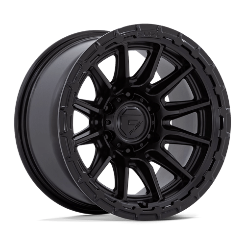 Fuel 1PC FC866 PISTON 17x9 5x127 +1 Blackout W/ Gloss Black Lip