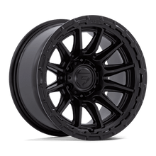 Fuel 1PC FC866 PISTON 17x8.5 5x127 +25 Blackout W/ Gloss Black Lip