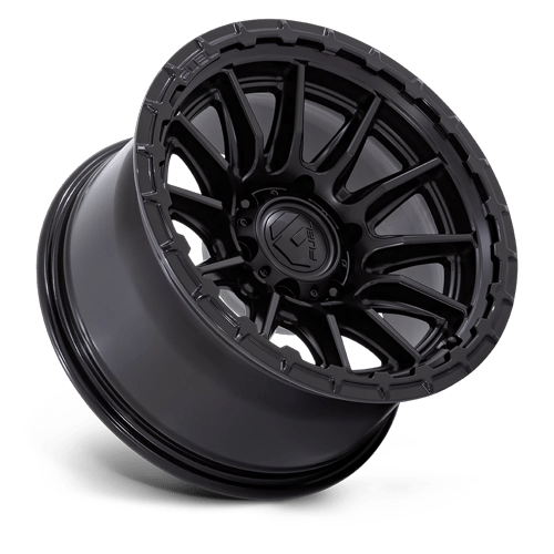 Fuel 1PC FC866 PISTON 20x10 5x127 -18 Blackout W/ Gloss Black Lip