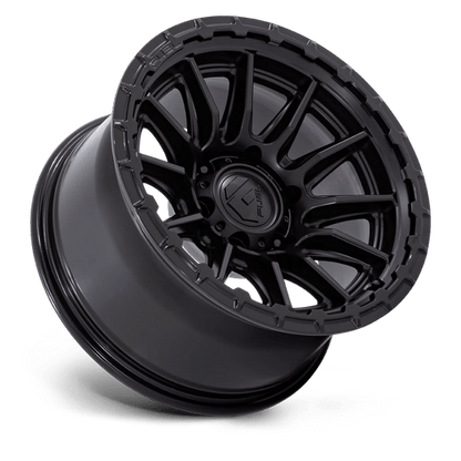 Fuel 1PC FC866 PISTON 17x9 6x135 -12 Blackout W/ Gloss Black Lip