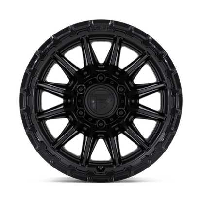 Fuel 1PC FC866 PISTON 17x9 5x127 +1 Blackout W/ Gloss Black Lip