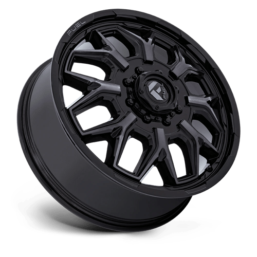 Fuel 1PC D875 FLUX DUALLY 20x8.25 8x170 -201 Gloss Black Brush Fc Gray Dddt