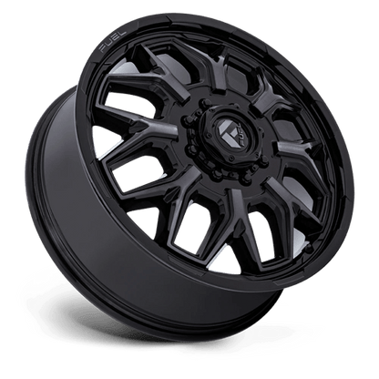 Fuel 1PC D875 FLUX DUALLY 20x8.25 8x210 -201 Gloss Black Brush Fc Gray Dddt