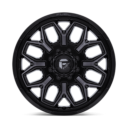 Fuel 1PC D875 FLUX DUALLY 20x8.25 8x210 -227 Gloss Black Brush Fc Gray Dddt