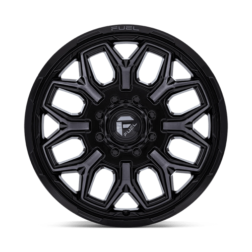 Fuel 1PC D875 FLUX DUALLY 20x8.25 8x165.1 +104 Gloss Black Brush Fc Gray Dddt