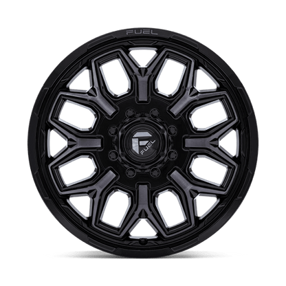 Fuel 1PC D875 FLUX DUALLY 20x8.25 8x170 +104 Gloss Black Brush Fc Gray Dddt