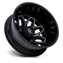 Fuel 1PC D875 FLUX DUALLY 20x8.25 8x165.1 -227 Gloss Black Brush Fc Gray Dddt