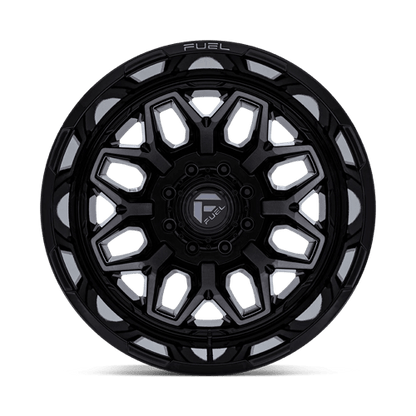 Fuel 1PC D875 FLUX DUALLY 20x8.25 8x210 -246 Gloss Black Brush Fc Gray Dddt