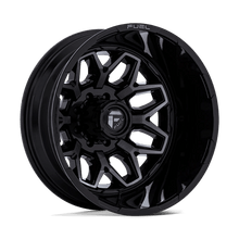 Fuel 1PC D875 FLUX DUALLY 20x8.25 8x165.1 -265 Gloss Black Brush Fc Gray Dddt