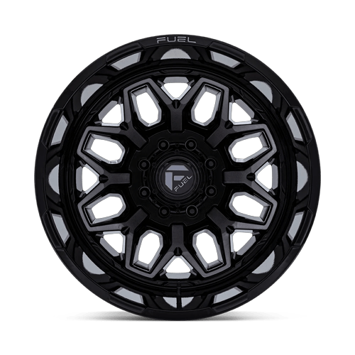 Fuel 1PC D875 FLUX DUALLY 20x8.25 8x165.1 -265 Gloss Black Brush Fc Gray Dddt