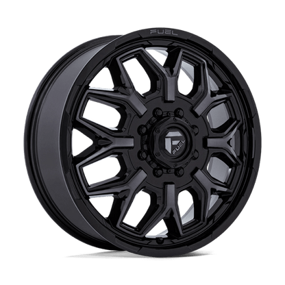 Fuel 1PC D875 FLUX DUALLY 20x8.25 8x170 +104 Gloss Black Brush Fc Gray Dddt