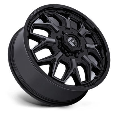 Fuel 1PC D875 FLUX DUALLY 22x8.25 8x165.1 +104 Gloss Black Brush Fc Gray Dddt