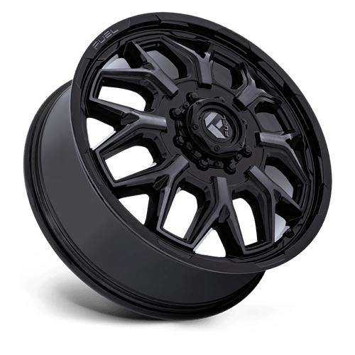 Fuel 1PC D875 FLUX DUALLY 22x8.25 8x210 +104 Gloss Black Brush Fc Gray Dddt