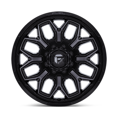 Fuel 1PC D875 FLUX DUALLY 22x8.25 8x165.1 +104 Gloss Black Brush Fc Gray Dddt