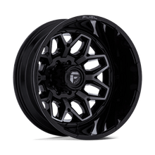 Fuel 1PC D875 FLUX DUALLY 22x8.25 8x200 -201 Gloss Black Brush Fc Gray Dddt