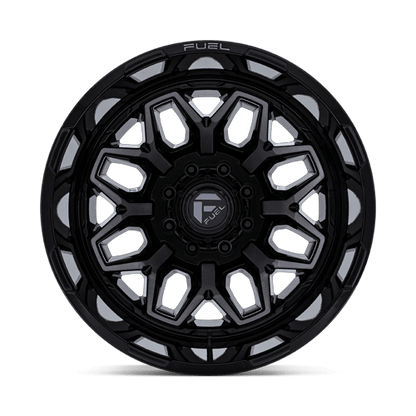 Fuel 1PC D875 FLUX DUALLY 22x8.25 8x200 -201 Gloss Black Brush Fc Gray Dddt