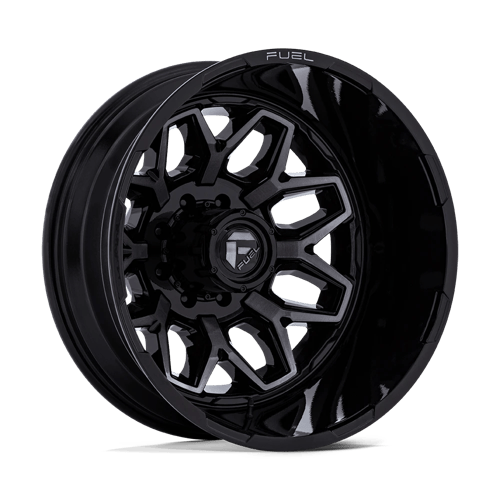 Fuel 1PC D875 FLUX DUALLY 20x8.25 8x200 -227 Gloss Black Brush Fc Gray Dddt