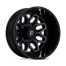 Fuel 1PC D875 FLUX DUALLY 22x8.25 8x200 -227 Gloss Black Brush Fc Gray Dddt