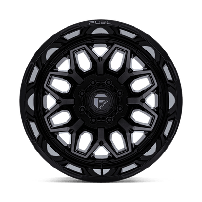 Fuel 1PC D875 FLUX DUALLY 22x8.25 8x170 -227 Gloss Black Brush Fc Gray Dddt