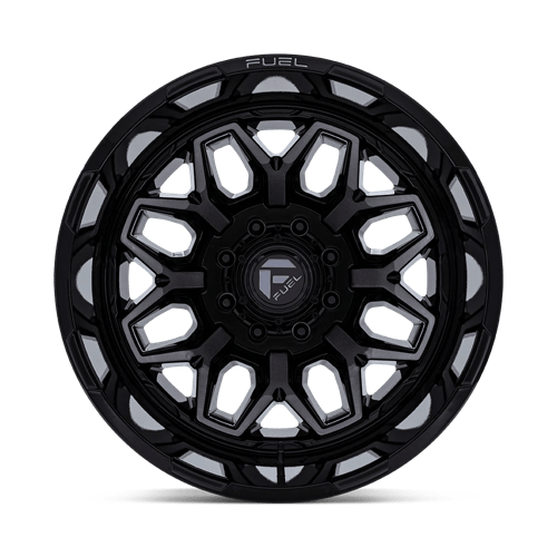 Fuel 1PC D875 FLUX DUALLY 22x8.25 8x165.1 -240 Gloss Black Brush Fc Gray Dddt