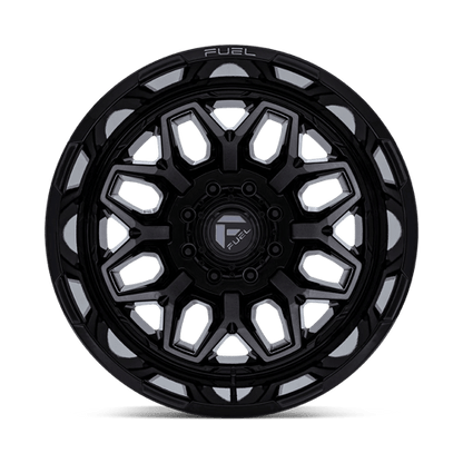 Fuel 1PC D875 FLUX DUALLY 22x8.25 8x165.1 -240 Gloss Black Brush Fc Gray Dddt