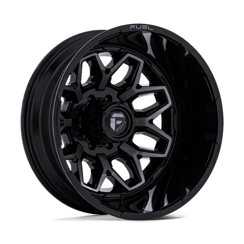 Fuel 1PC D875 FLUX DUALLY 20x8.25 8x210 -246 Gloss Black Brush Fc Gray Dddt