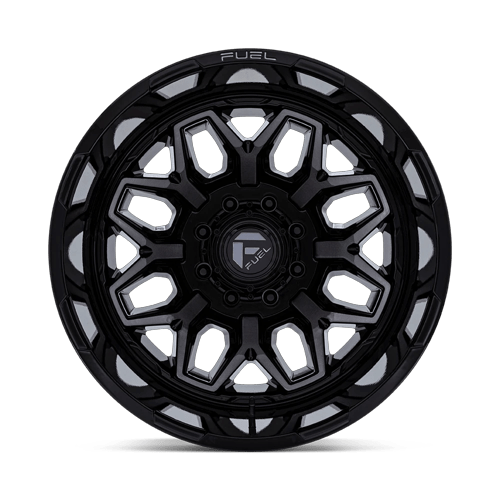 Fuel 1PC D875 FLUX DUALLY 22x8.25 8x165.1 -246 Gloss Black Brush Fc Gray Dddt