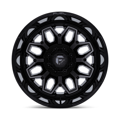 Fuel 1PC D875 FLUX DUALLY 22x8.25 8x210 -246 Gloss Black Brush Fc Gray Dddt