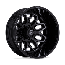 Fuel 1PC D875 FLUX DUALLY 22x8.25 8x165.1 -265 Gloss Black Brush Fc Gray Dddt
