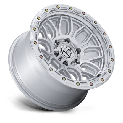 Fuel 1PC FC881 SURGE 18x9 5x127 +1 Gloss Silver W/ Machined Face