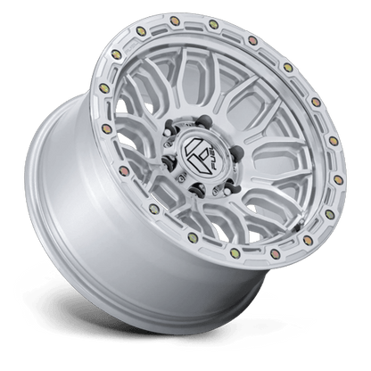 Fuel 1PC FC881 SURGE 20x10 5x127 -18 Gloss Silver W/ Machined Face