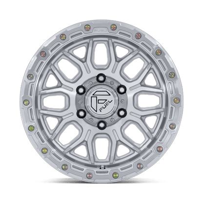 Fuel 1PC FC881 SURGE 17x9 5x127 +1 Gloss Silver W/ Machined Face