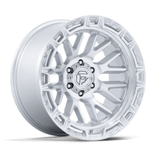 Fuel 1PC FC890 RAIL 20x10 5x127 -18 Gloss Silver W/ Machined Face