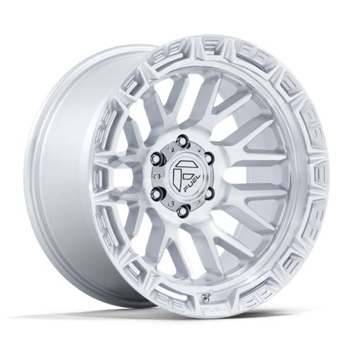 Fuel 1PC FC890 RAIL 20x9 5x127 +1 Gloss Silver W/ Machined Face