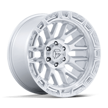 Fuel 1PC FC890 RAIL 20x9 5x127 +1 Gloss Silver W/ Machined Face