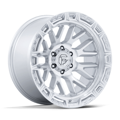 Fuel 1PC FC890 RAIL 20x9 5x127 +1 Gloss Silver W/ Machined Face