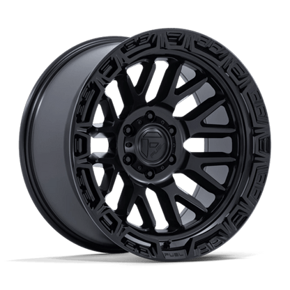 Fuel 1PC FC890 RAIL 20x10 6x139.7 -18 Matte Black W/ Gloss Black Lip
