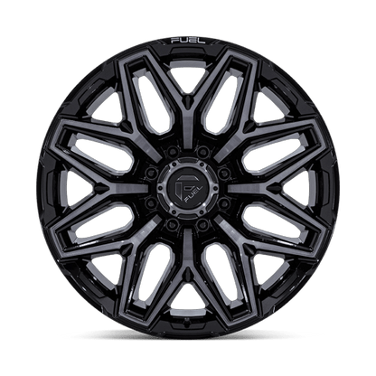 Fuel 1PC FLUX 22x10 8x165.1 -18 Gloss Black Brush Fc Gray Dddt
