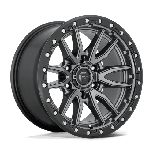 Fuel 1PC D680 REBEL 17x9 6x135 -12 Matte Gunmetal Black Bead Ring