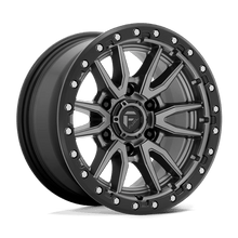 Fuel 1PC D680 REBEL 20x10 8x165.1 -18 Matte Gunmetal Black Bead Ring