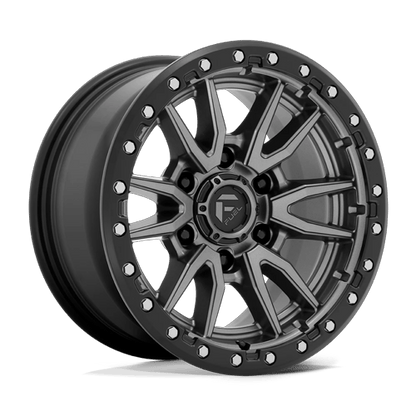 Fuel 1PC D680 REBEL 20x9 6x114.3 +1 Matte Gunmetal Black Bead Ring