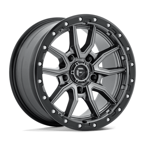 Fuel 1PC D680 REBEL 18x9 5x139.7 +1 Matte Gunmetal Black Bead Ring