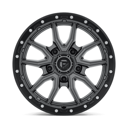 Fuel 1PC D680 REBEL 18x9 5x139.7 +1 Matte Gunmetal Black Bead Ring