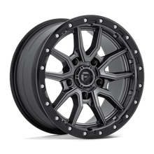 Fuel 1PC D680 REBEL 18x9 5x127 +20 Matte Gunmetal Black Bead Ring