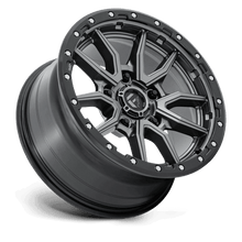Fuel 1PC D680 REBEL 18x9 5x127 +20 Matte Gunmetal Black Bead Ring