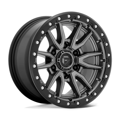 Fuel 1PC D680 REBEL 18x9 6x139.7 +1 Matte Gunmetal Black Bead Ring